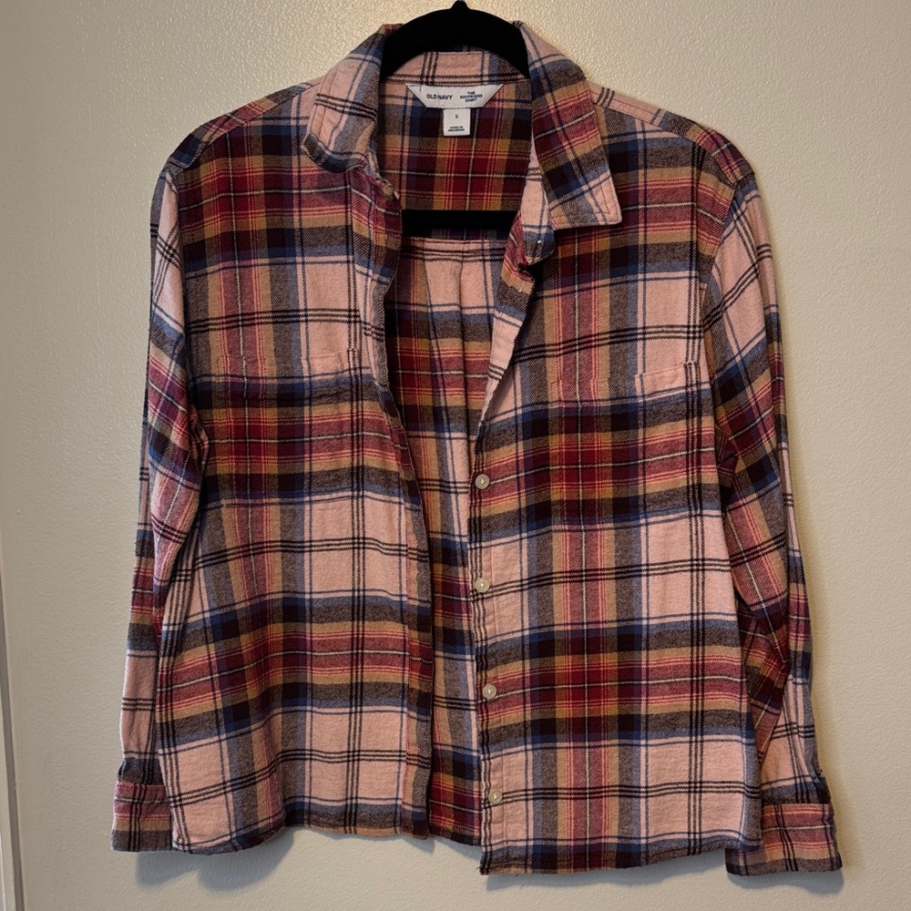 🔴Old Navy Multicolor Plaid Button Down Shirt